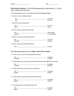 Patient Health and Visit Assessment Form