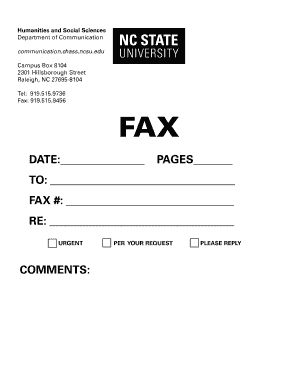 Fax Cover Sheet