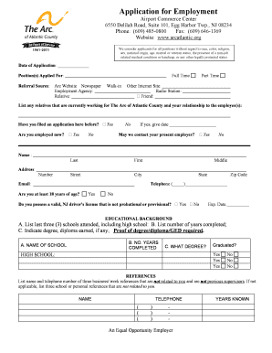 Employment Application Form