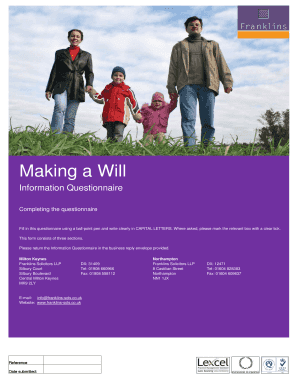 Will Questionnaire
