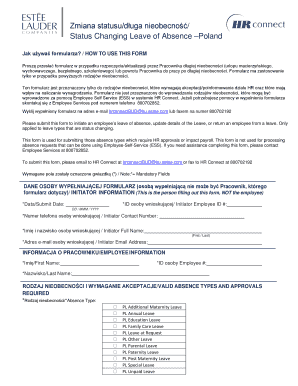 Status Changing Leave of Absence Form