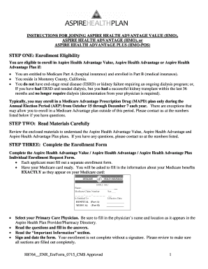 Aspire Health Advantage Enrollment Form