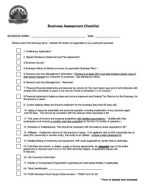 Business Loan Application Checklist