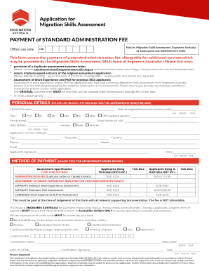 Migration Skills Assessment Payment Form