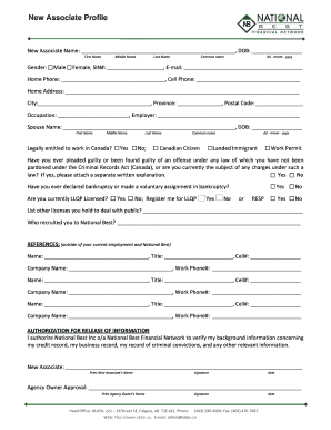 New Associate Profile Form