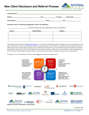 New Client Disclosure and Referral Process