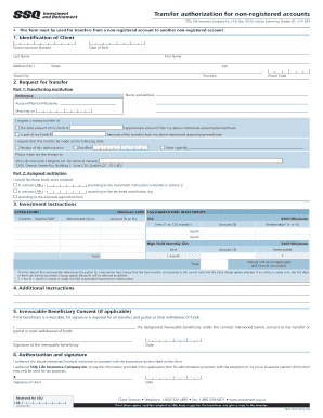 Transfer Authorization for Non-Registered Accounts