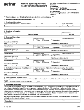 Flexible Spending Account Reimbursement Form