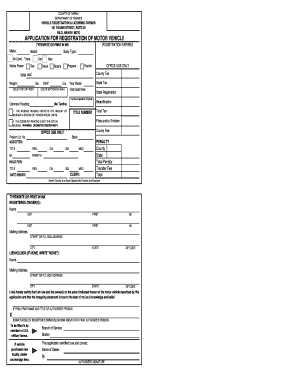 Hawaii Motor Vehicle Registration Application