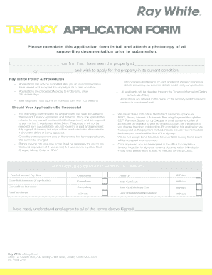 Tenancy Application Form