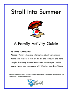 Stroll into Summer Family Activity Guide