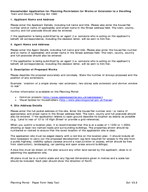 Householder Application for Planning Permission for Works or Extension to a Dwelling