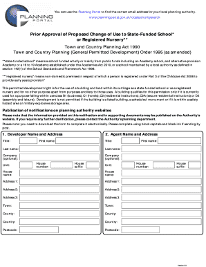 Prior Approval for Change of Use to State-Funded School or Nursery