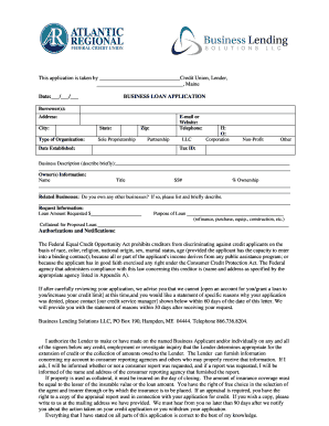 Business Loan Application