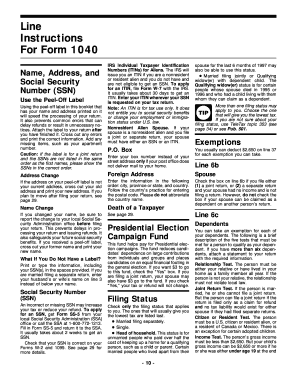 IRS Form 1040 Instructions