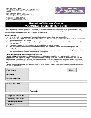 Volunteer Registration Form