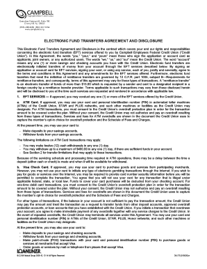 Sample recommendation letter for employee from boss - Electronic Funds Transfer Disclosure - Campbell Employees ... - campbellcu