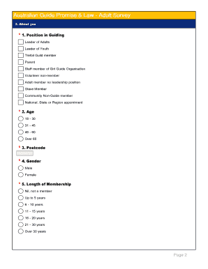 Australian Guide Promise & Law Survey