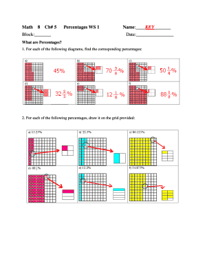 Math 8 Percentages Worksheets