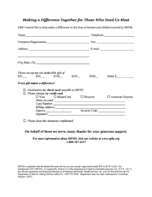 MFHS Donation Form