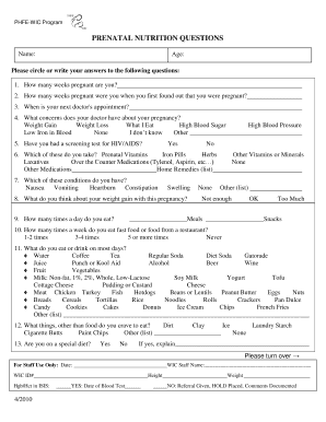 Printable a1c chart - PRENATAL NUTRITION QUESTIONS - bphfewicbborgb