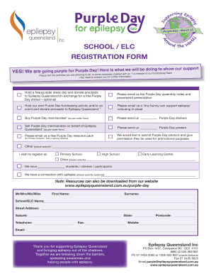 Purple Day Registration Form