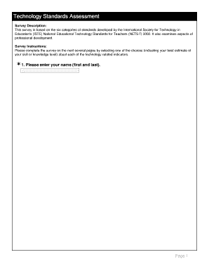 Technology Standards Assessment Survey
