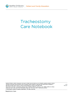 Tracheostomy Care Notebook