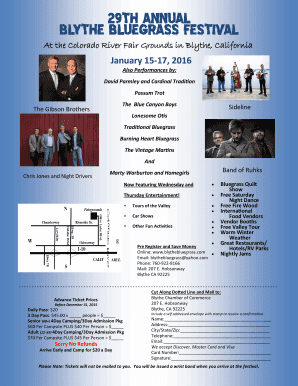 Blythe Bluegrass Festival Registration Form