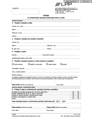 Vehicle Part Installation Registration Form