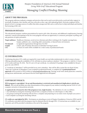 Hospice Foundation of America Educational Program Registration