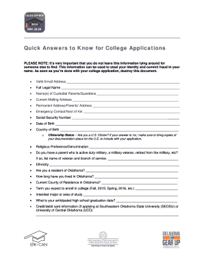 College Application Form