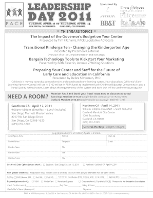 PACE Early Care and Education Conference Registration