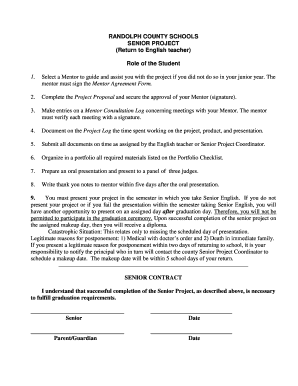 Senior Project Contract