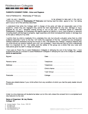 Accenture offer letter pdf - Parents Consent Form Fishbourne Orion and Pegasus - riddlesdown