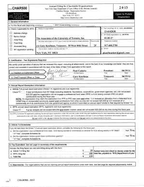 New York Charitable Organization Annual Filing Form