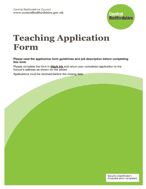 Teaching Application Form