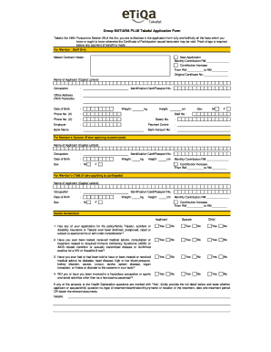 MUTIARA PLUS Takaful Application Form