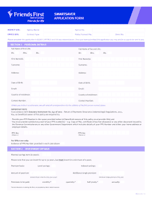 Smartsaver Application Form