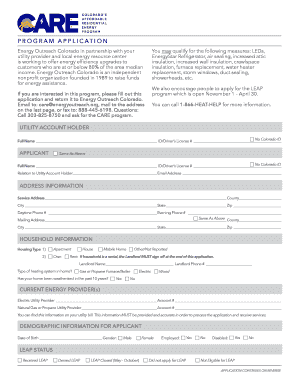 Colorado Energy Assistance Program Application