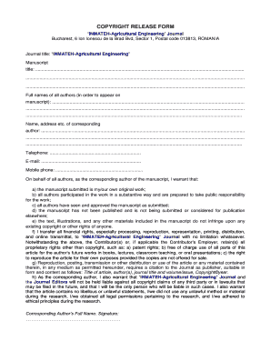 Copyright Release Form