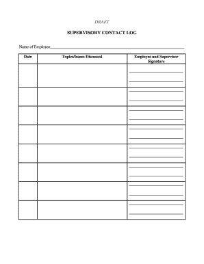 Supervisory Contact Log