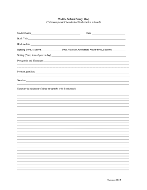 Middle School Story Map Form
