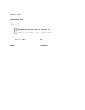 University of Pennsylvania Recommendation Form