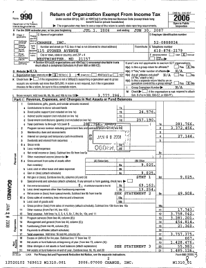 Form 990 Exempt Organization Tax Return