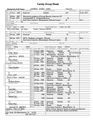 Family Group Sheet