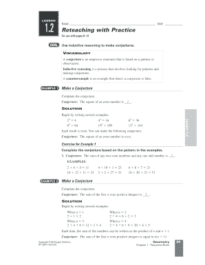 Geometry Lesson 1.2 Worksheet