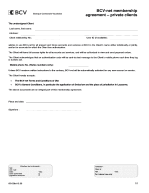BCV-net Membership Agreement