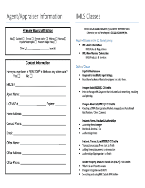 IMLS Agent Training Classes