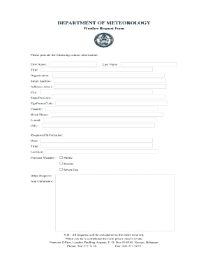 Weather Request Form